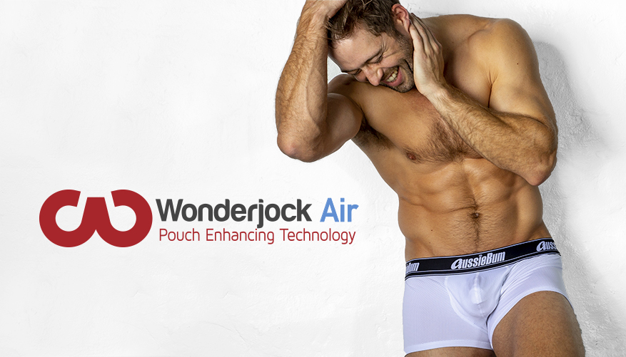 Boxerky AussieBum s kapsou Wonder Jock WJ Air Hipster White